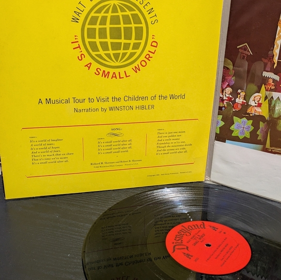 Disney It's a Small World Book and Record - Yellow and Blue - Picture 5 of 6